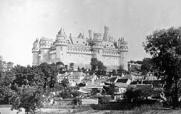 The castle of Pierrefonds, c. 1890 (b  /  w photo)