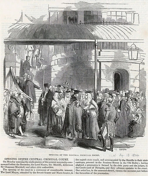 Central Criminal Court, 2nd, post-Fire sessions house (engraving)