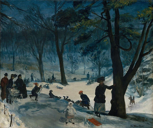 Central Park, Winter, c. 1905 (oil on canvas)