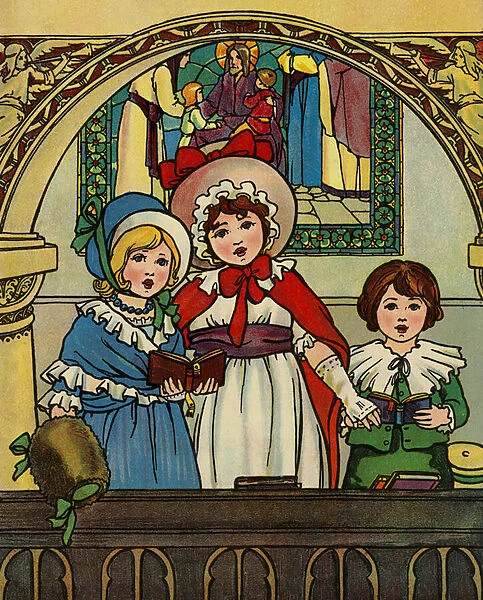 Cover illustration for A Friend for Little Children and Other Favourite Hymns for Children, c. 1903 (colour litho)