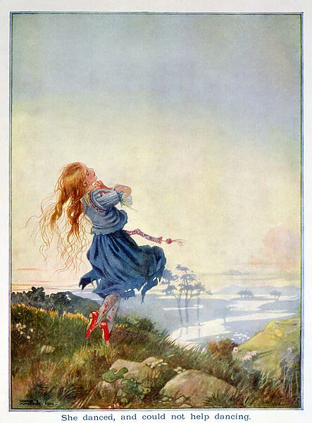 She Danced, and Could not Help Dancing, from The Red Shoes in an edition of Fairy Stories by Hans Christian Andersen (1805-75) 1920 (w  /  c on paper)