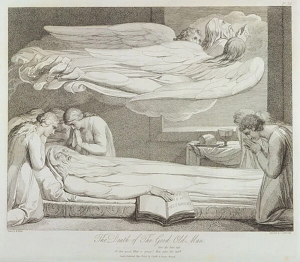 The Death of a Good Old Man, p. 11, illustration from The Grave, A Poem