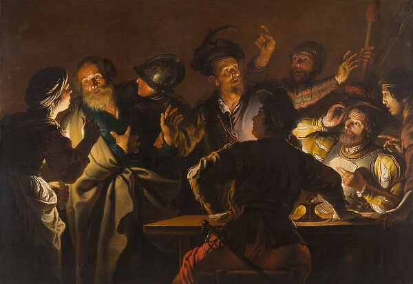 The Denial of St. Peter, c. 1620-1625 (oil on canvas)