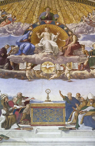 Detail of the Disputation of the Holy Sacrament, c. 1509-10 (fresco)