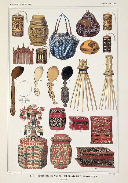 Domestic goods from Timor, from Verhandelingen over de Natuurlijke Geschiedenis der