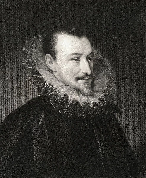 Edmund Spenser (c. 1552  /  3-99) from Gallery of Portraits, published in 1833