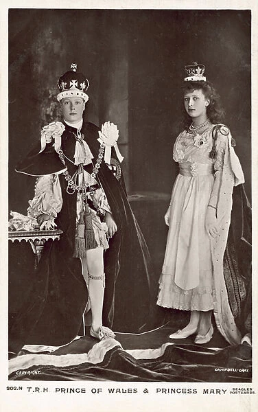 Edward, Prince of Wales and Mary, Princess Royal, 1911 (b  /  w photo)