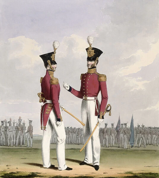 Field Officers of the Royal Marines, plate 2 from Costume of the Royal Navy