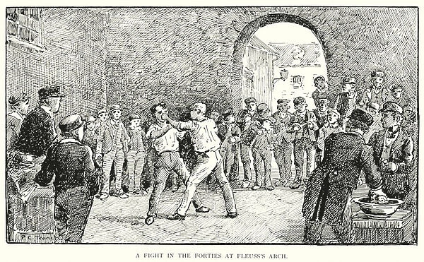 A fight in the forties at Fleusss Arch (engraving)