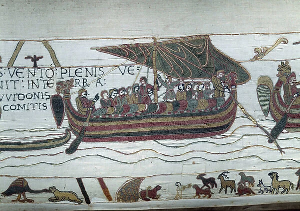 The fleet of Harold, who came to inform the Duke of Normandy William the Conquerant