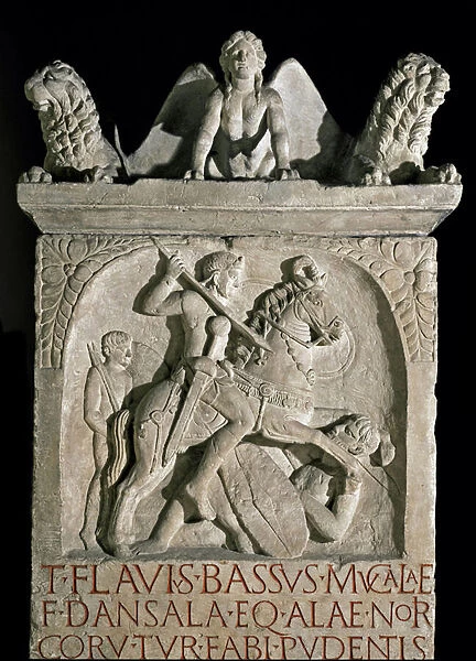 Funerary stele of the aristocrat and politician Flavius Bassus Herculanus