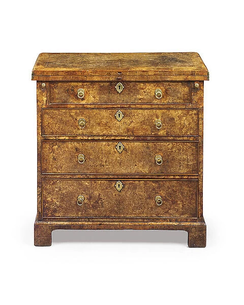 A George I bachelors chest, early 18th century (burr-walnut)