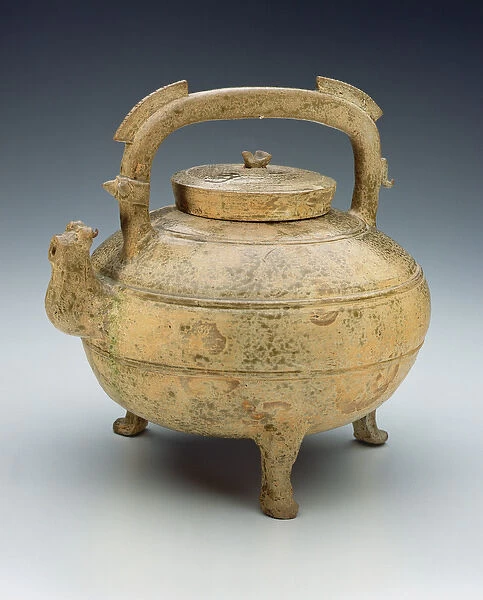Glazed pottery kettle, Warring States period, 1027-220BC (ceramic)
