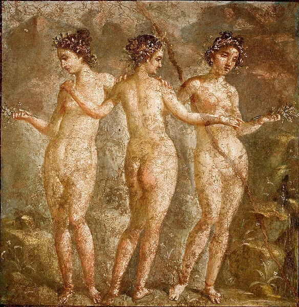 The Three Graces, 1st century (fresco)