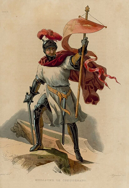 Guillaume le Conquerant (coloured engraving)