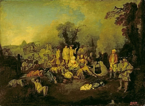 Gypsy Encampment (oil on canvas)