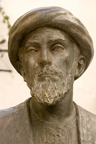 Head of Moses Maimonides (1135-1204) (bronze) (detail of 237390)