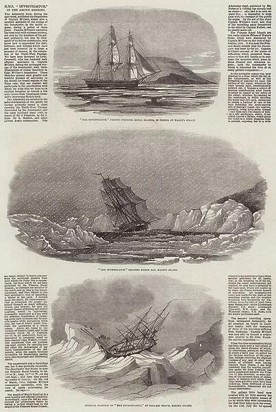 HMS 'Investigator, 'in the Arctic Regions (engraving)