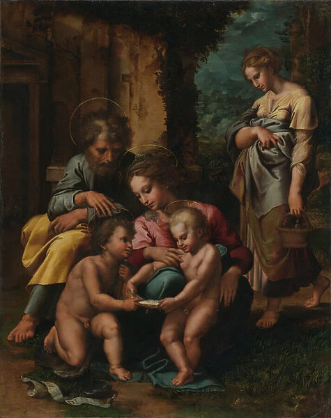 The Holy Family, c. 1520-23 (oil on panel)