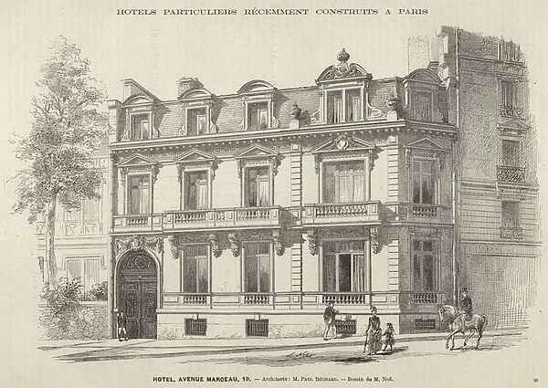 Hotel, Avenue Marceau, 19 (engraving)