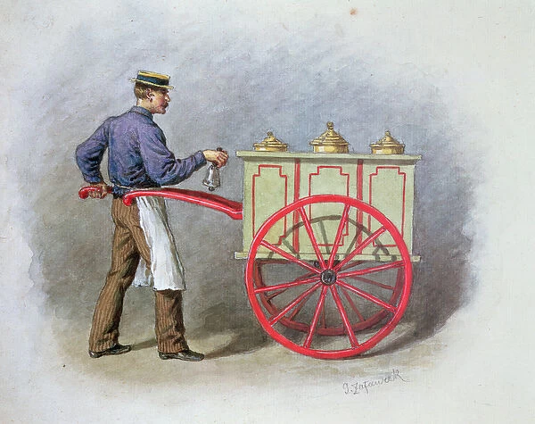 The Ice Cream Seller, 1895 (w  /  c on paper)
