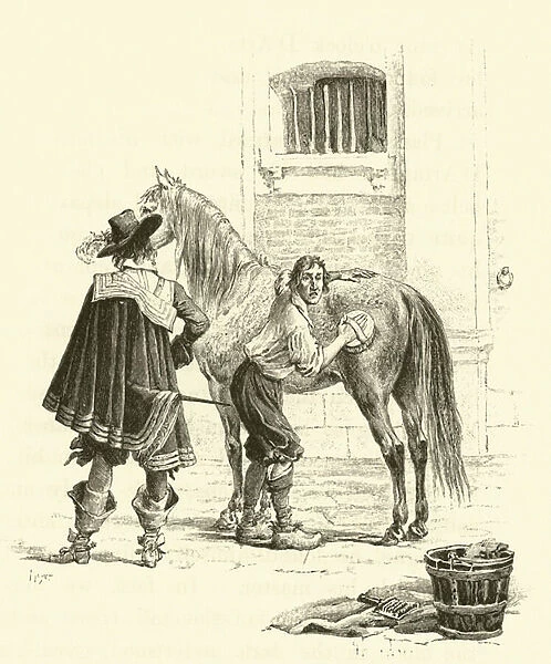Illustration for The Three Musketeers (engraving)