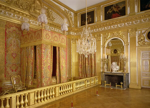 Interior of Louis XIVs bedroom, 1701-23 (photo)