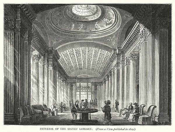 Interior of the Signet Library (engraving)