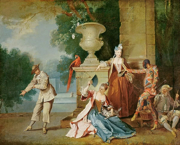 Italian Comedians in a Park, c. 1725 (oil on canvas)