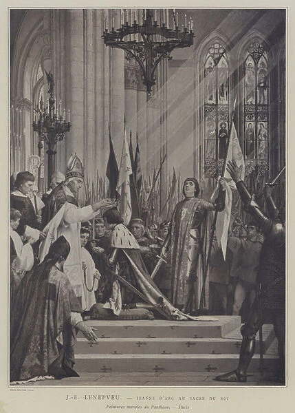 Jeanne d Arc au Sacre du Roi (Joan of Arc at the Kings Coronation) (litho)