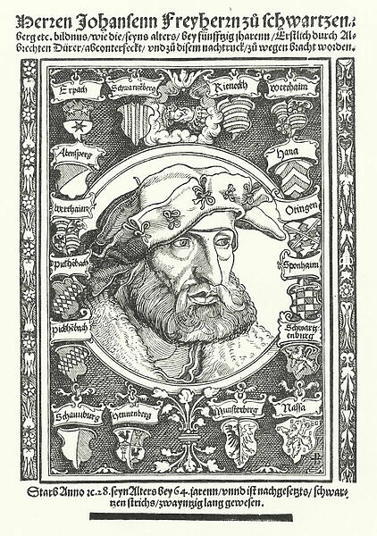 Johann of Schwarzenberg, German moralist, poet and reformer (engraving)