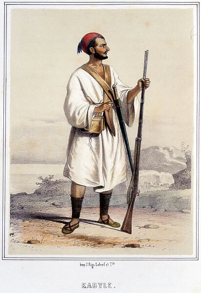 Kabyle man in Algiers during the second half of the 19th century