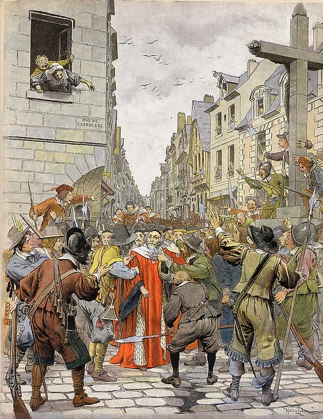 La Fronde: Journees des Barricades (August 1648): At the cross of Trahoir