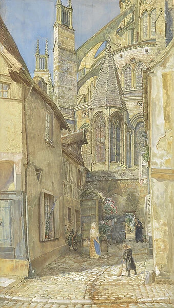The Lady Chapel and Apse of Bourges Cathedral, 1899 (w  /  c on paper)