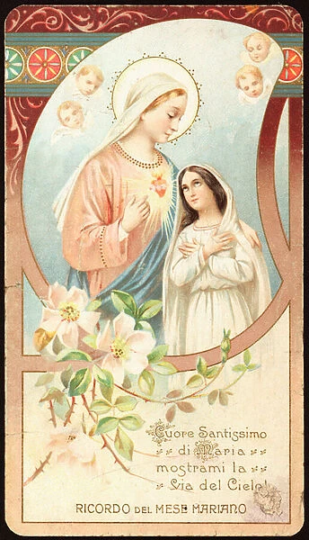 Our Lady Protecting and Guiding the Way to Heaven. 20th century (print)