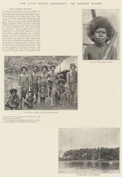The Latest British Dependency, the Solomon Islands (engraving)