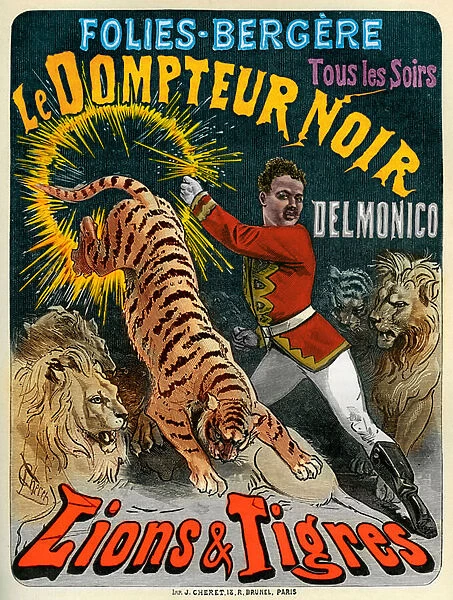 Le Dompteur Noir - poster for the Folies-Bergere