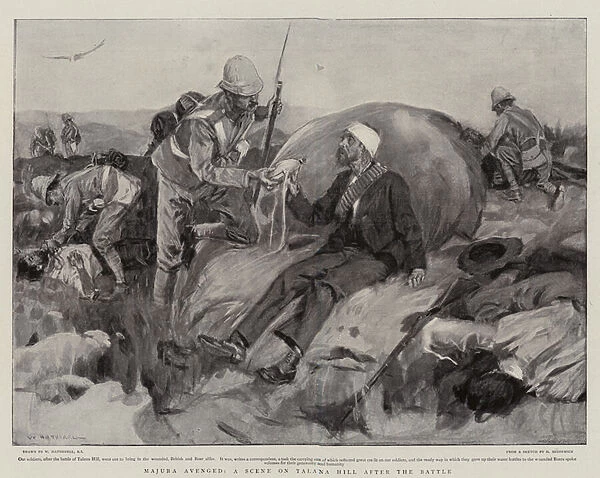 Majuba avenged, a Scene on Talana Hill after the Battle (litho)