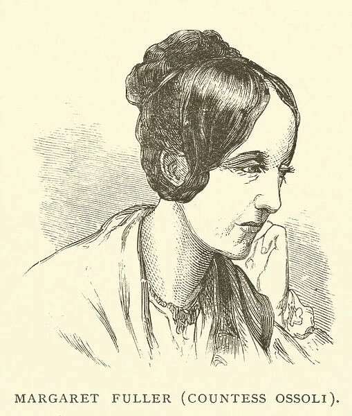 Margaret Fuller, Countess Ossoli, American journalist and womens rights campaigner (engraving)