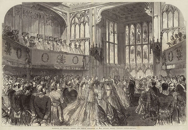Marriage of Princess Helena and Prince Chrristian in the Private Chapel, Windsor Castle (engraving)