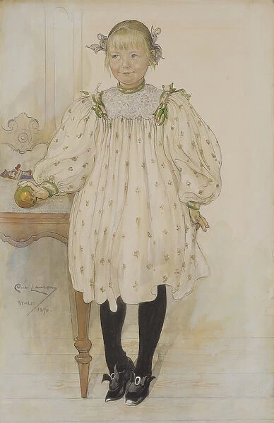 Martha Winslow as a Girl, 1896 (w  /  c on paper)