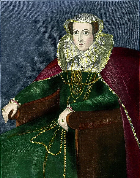 Mary, Queen of Scots, illustration from Cassell's Illustrated History of England (coloured engraving)