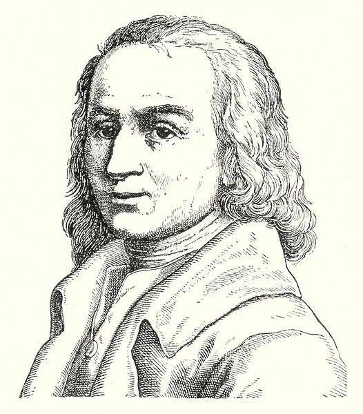 Matthias Claudius, German poet and journalist (engraving)