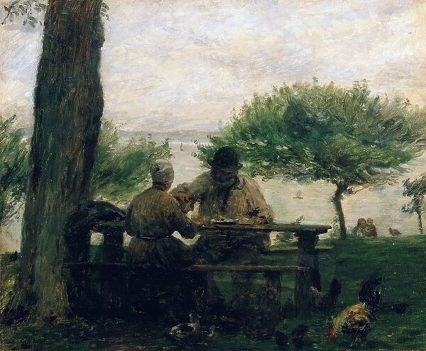The Meal at Honfleur, 1875 (oil on canvas)