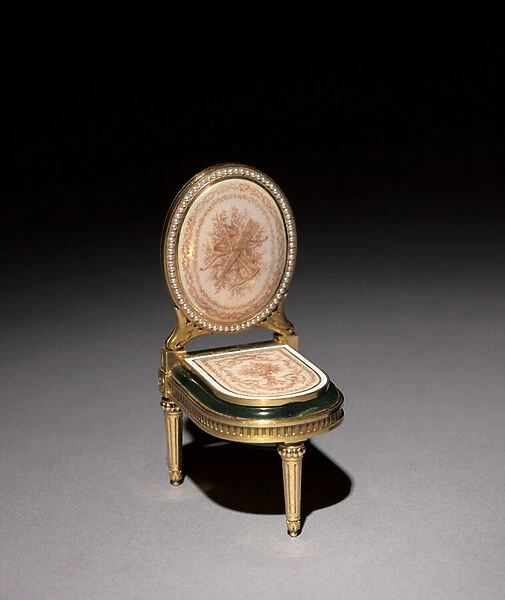 Miniature Bidet, firm of Peter Carl Faberge (1846-1920), after 1903 (gold, jade, enamel