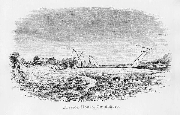 Misson-House, Gondokoro, from Journal of the discovery of the source of the Nile