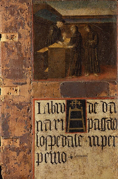Money Offered by the hospital Santa Maria della Scala (painting on wood)