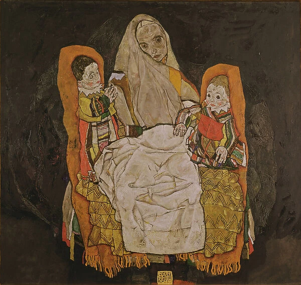 Mother with Two Children, 1915-17 (oil on canvas)