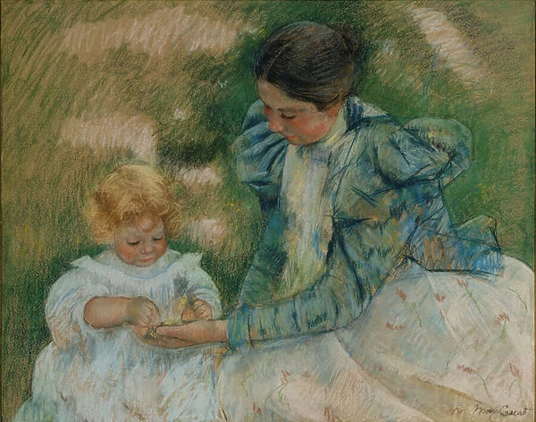 Mother Playing with Child, c. 1897 (pastel on paper)