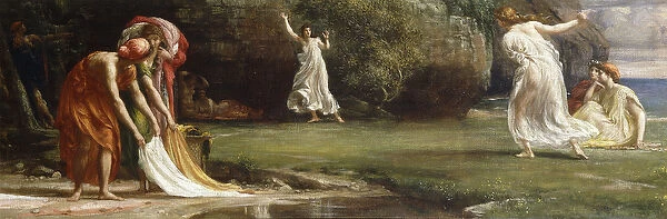 Nausicaa and her Maidens playing at Ball, 1875 (oil on canvas)
